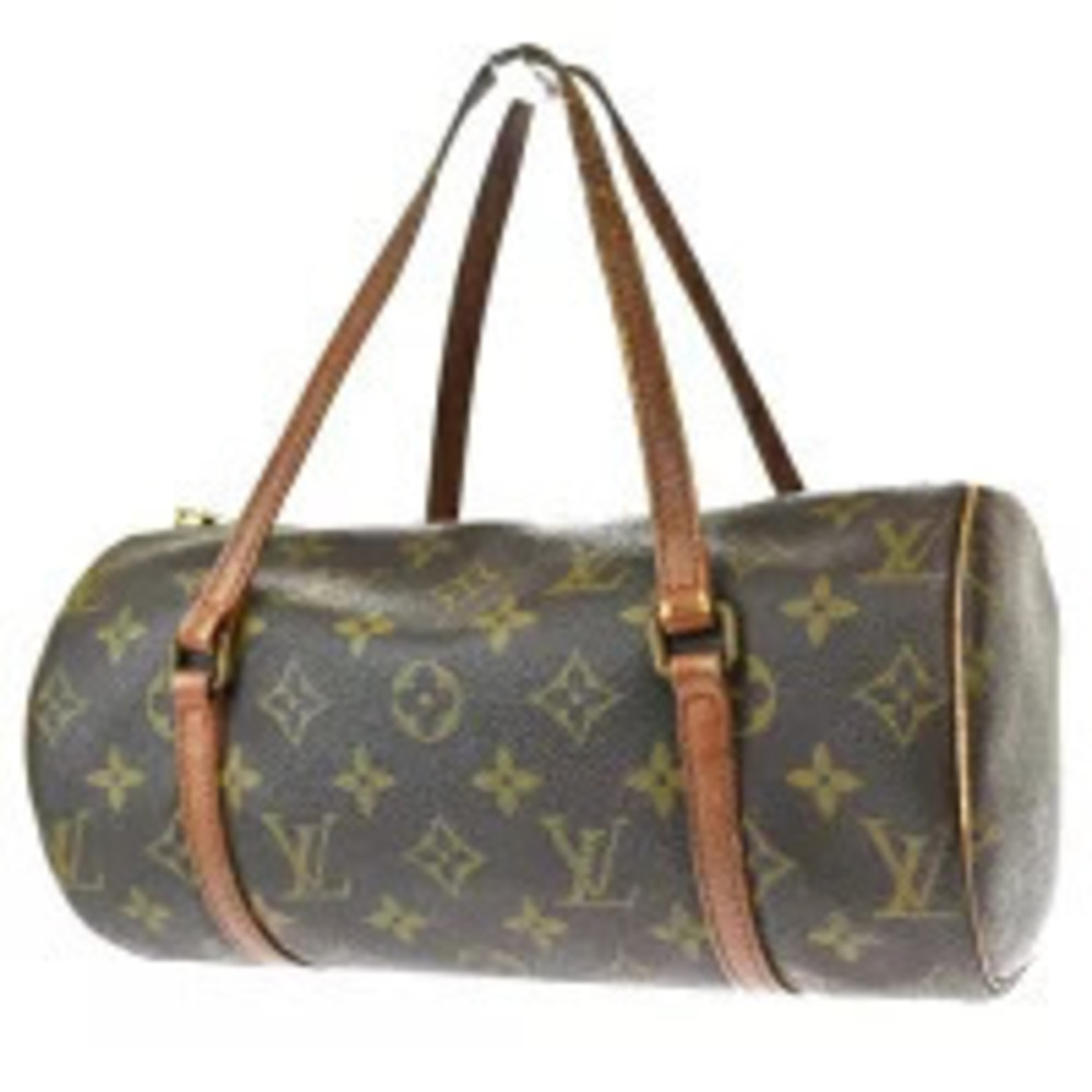 Louis Vuitton Papillon Handbag Cylindrical Monogram Leather